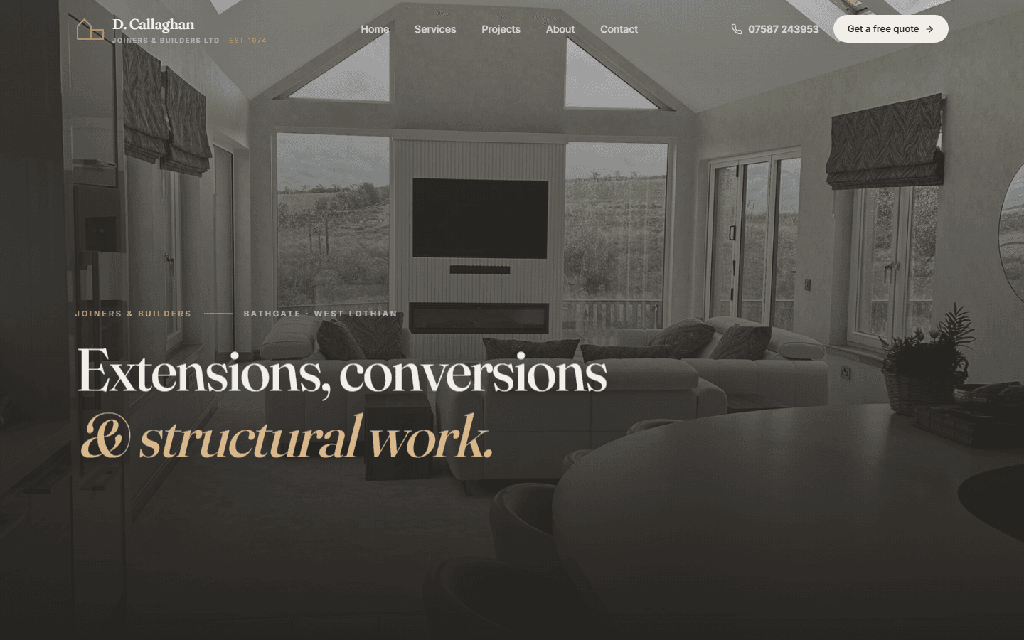 The D. Callaghan Joiners & Builders website