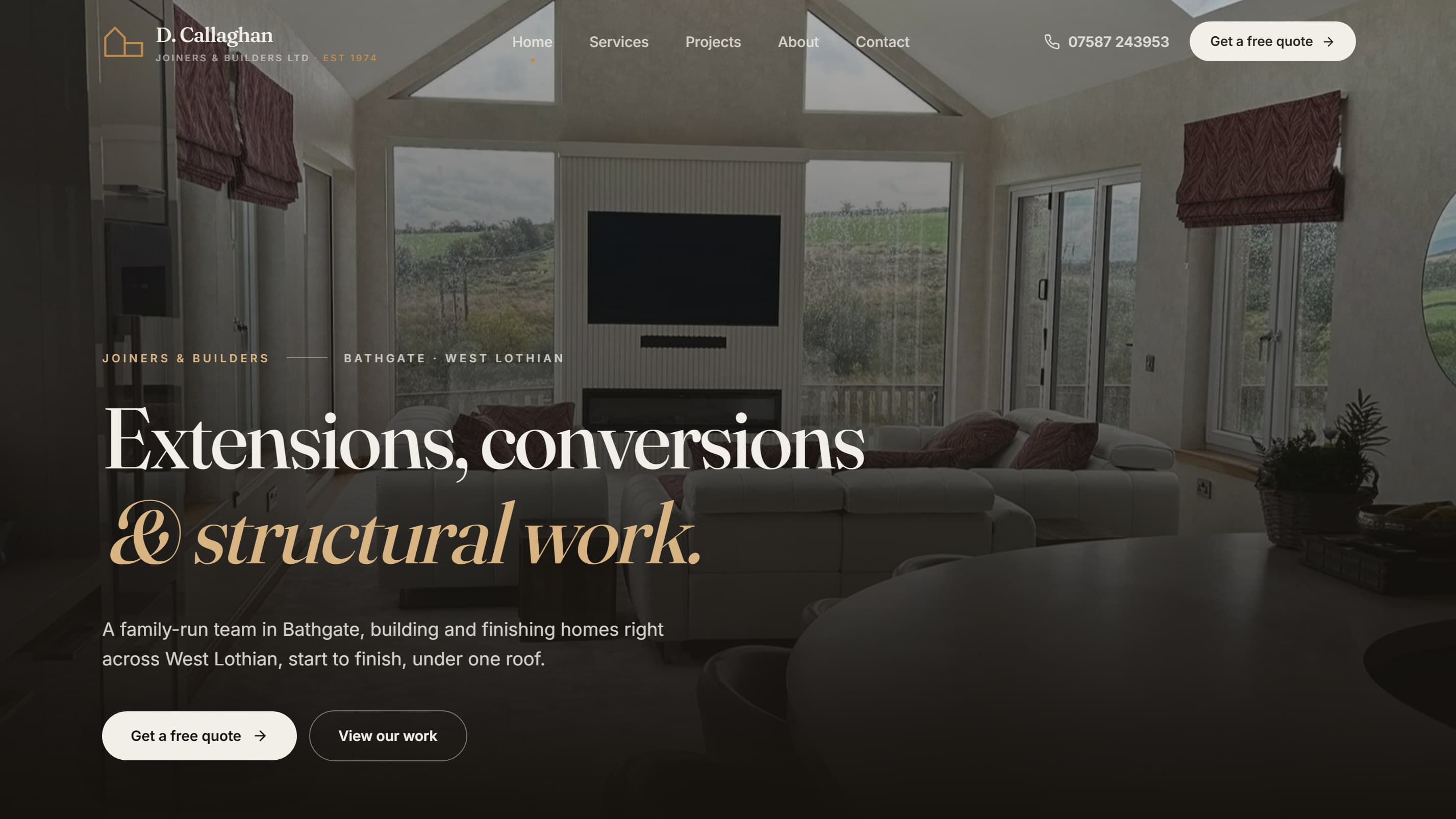 The D. Callaghan Joiners & Builders website